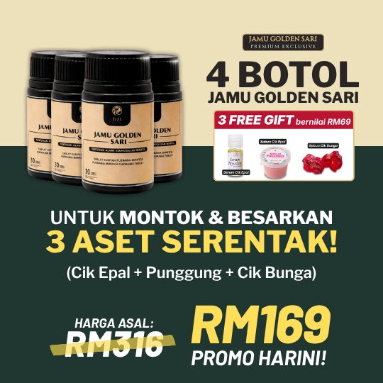 Set 4 Botol Jamu Golden Sari